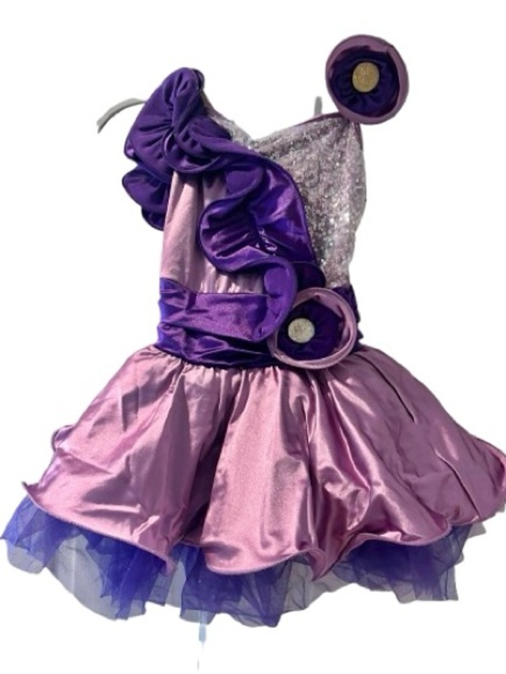 Weissman Costumes- Girl Embellished Purple/Pink Dance/Costume Dress. Size: 10/12